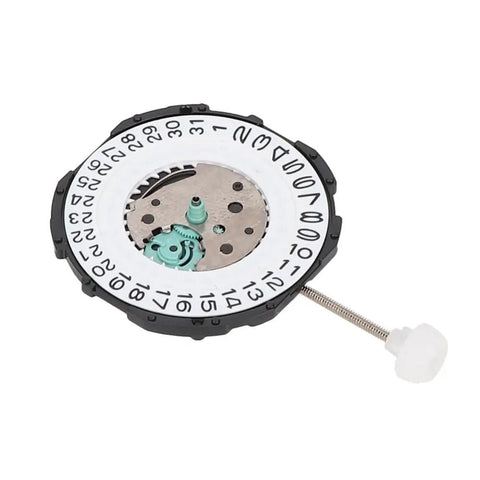 Three Hands Quartz Watch Movement With Double Calendar Kit for Pro Repair and DIY Enthusiasts, visible durable metal construction