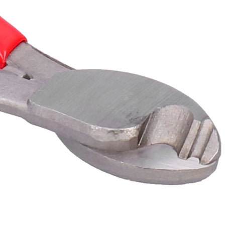 Close-up of Heavy Duty Manual Cable Cutter for Aluminum and Copper Wires, showing cutting blades with ratcheting mechanism