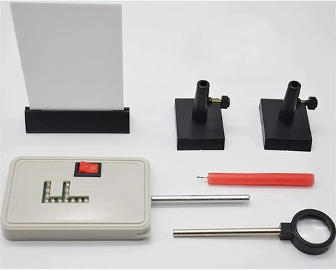 Physical Optics Experiment Box Set With Hands On Convex Lens Imaging Equipment For Students Light Source Physics Teaching Kit Focal Length Measurement And Image Formation Lab Tools Durable Plastic Glass Safe Burr Free Design; lab parts