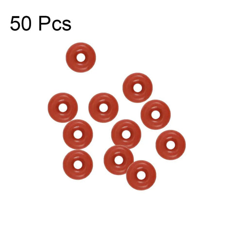 Silicone O Ring 4mm OD 1mm ID 1.5mm Thick VMQ Seal Gasket Red Pack Of 50 For CO2 And Travel Mugs Go To Replacement