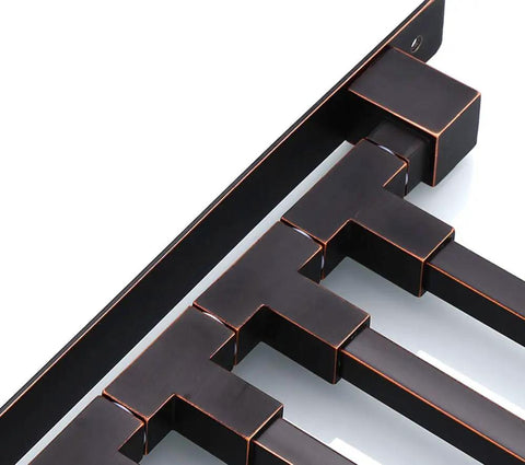 Oil Rubbed Bronze 4 Arm Swivel Towel Rack Wall Mount With Hooks For Bathroom Door And Kitchen, Space Saving Towel Bar Organizer