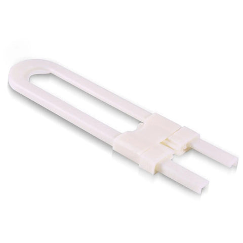 U Shape Cabinet Door Locks For Kid Proofing Double Doors Simple Install Child Safety Latches, ABS material