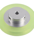 Industrial Measuring Encoder Wheel With 6mm Rotary Encoder, 200mm Circumference, Aluminum Alloy Bracket And Rubber Rim, side view