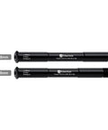 Thru Axle 15mm X 110mm For RockShox Forks Aluminum Alloy Hub Adapter shown in 158mm and 148mm lengths with black finish