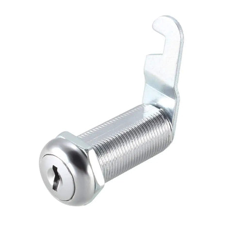 Sturdy One And A Half Inch Cam Lock Set For Cabinets With Long Cylinder Keyed Different Fits Panels Up To One And Three Eighths Inch Thick Chrome