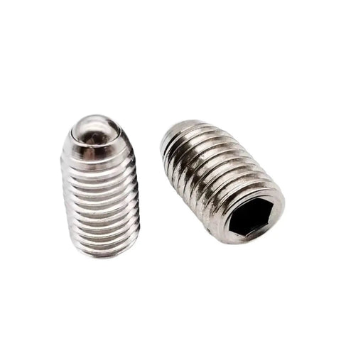 Heavy Duty Spring Plunger With Slick Hex Ball And Sure Grip M6 Set Screw Bolt Precision Indexing Clamping Kits For Daily Shop Grind, steel bolts with hex heads.