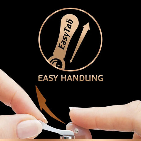 Zinc Air Hearing Aid Batteries Size 312 with EasyTab feature for easy handling and quick daily swaps with zero drama.