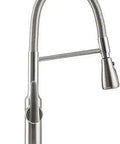 Pull Down Kitchen Faucet With Sprayer And Towel Bar, High Arc, Single Handle, Micro Coil Design, Brushed Nickel Finish