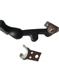 Heavy Duty Rubber Hood Latch For Genie Boom Lifts, black rubber latch with metal bracket, flexible fitment for various platforms.