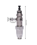 Heavy Duty Airless Paint Sprayer Pump Replacement Jet Assembly Compatible With 695PC And 795PC Machines Using Part Number 3900 And 248204 High Output Pro Setup, stainless steel, 10 inches tall.