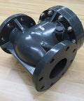Rock Solid 4 Inch Swing Check Valve Hi PVC Body showcasing the flange and body design for reliable plumbing applications.