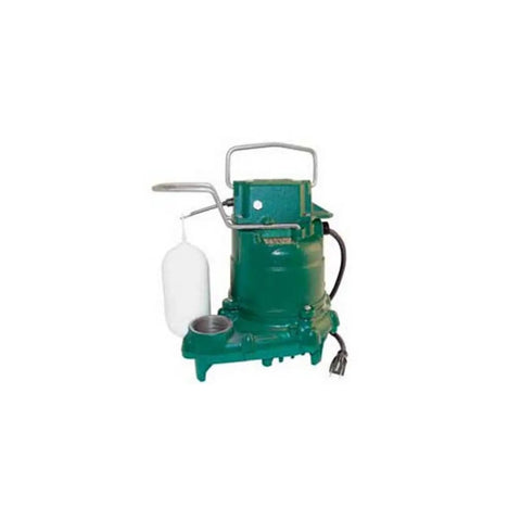 Mighty Mate Submersible Sump Pump 0.3 HP Cast Iron Body With 9 Foot Cord Vertical Float 1.5 Inch Discharge Factory Tested