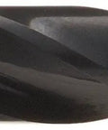 Close-up of a drill bit from the 60 Piece High Speed Steel Jobber Length Drill Bit Set With Metal Case Black Oxide Finish 118 Degree Conventional Point