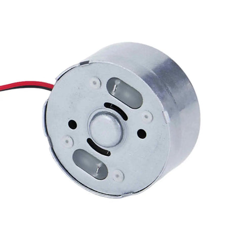 Close-up of a DC motor from a 10 Pack DC Motors 1.5V-6V Mini Hobby Motors 3000-8000 RPM For Fans RC Boats Airplanes Cars Science Experiments DIY Projects