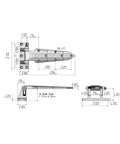 Heavy Duty Zinc Alloy Door Hinge Featuring Adjustable Height And Silky Smooth Rotation Engineered For Barns Warehouses And Farms Boasts No Sweat Mounting And Rock Solid Everyday Reliability diagram with measurements.