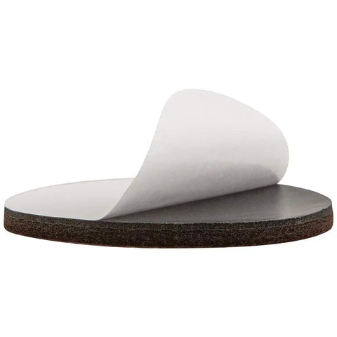 1.5 Inch Round Felt Furniture Sliders For Hard Surfaces With Self Adhesive Backing Noise Reducing Moving Pads close-up