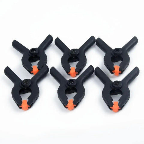 Rock Strong Spring Clamps For DIY Pros Hard Plastic Woodworking Tools 2 Inch Grip Set To Hold Projects Tight Like A Pro, 6 clamps