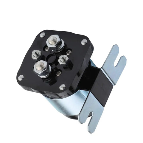500 Amp Battery Isolator Relay 12V for marine, off-road RVs, and car audio systems with beefy 500A continuous output, angled view.