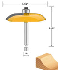 Three Piece Router Bit Set With One Quarter Inch Shank For Ogee Rail And Stile Cabinet Doors Round Over And Raised Panel Profiles