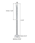 Pocket Hole Screws 8x2-1/2 Inch Self Tapping Wood Screws Square Drive, 100 Pcs, Off White Finish with dimensions