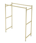 Heavy Duty Clothes Rack With Elegant Gold Finish And Dual Rail Design, 100 By 130 Cm, Space Saving Garment Organizer for sturdiness