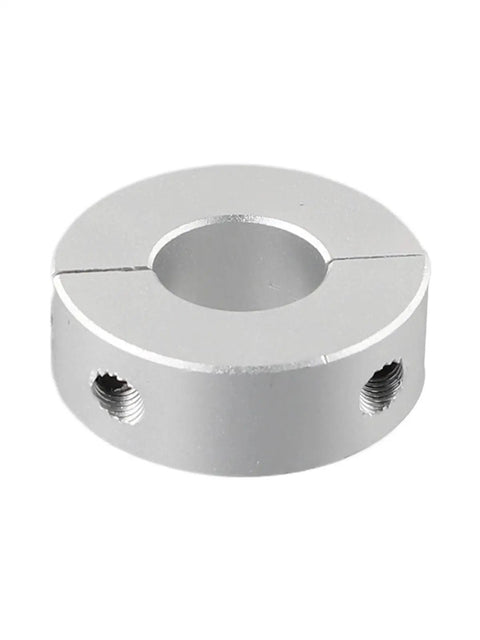 Heavy Duty Aluminum Double Split Shaft Superior Grip Collar Clamp Ring Machinery Automotive Soft Shafts Low Load Anodized Shiny Finish Durable Bad Ass Tool Pro Level Gear Available For All Types 20mm Sizes 20mm aluminum shaft clamp ring with double split and set screws
