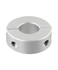 Premium Aluminum Alloy Double Split Shaft Collar Clamp 30mm Bore Diameter For Machinery Equipment Super Grip Softer Shafts Low Axial Loads Anodized Finish Boosts Durability Good For Industrial Use And Automation Safe Install Wont Harm Surface silver split collar clamp