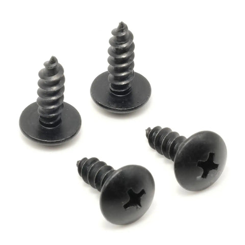 Stainless License Plate Screws 4 Pack for Subaru Front Or Rear Black Oxide Sixteen Millimeter Five Eighth Inch 18 8 304 Grade Stainless Steel No Rust