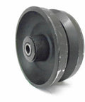 5x2 inch rigid caster wheel with 7/8" V-groove iron steel wheel and bearing hub