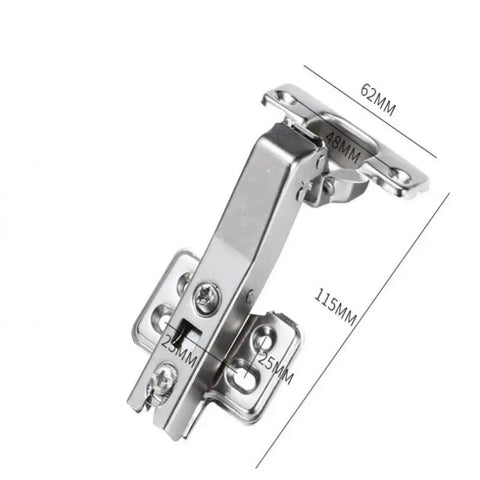 45 Degree Hydraulic Damper Hinge For Soft Close Corner Doors with dimensions, ideal for cabinets, cupboards, wardrobes, folding angular doors.