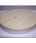 24 Inch Pine Unfinished Wooden Lazy Susan Turntable for kitchen countertop and dining table, smooth 360 degree rotation.