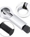 3 Piece Metal Nut Splitter Set, Heavy Duty Nut Breaker And Remover Tool, Manual Pressure Nut Splitter For Stripped Nuts, close-up view