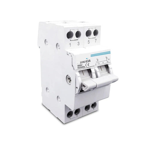 Heavy Duty Circuit Breaker For Foolproof Wiring And Rapid Short Circuit Power Cutoff With Tight Overload Shutoff Guard For Smooth Sailing Electrical Gear Setup, 63A dual pole unit.