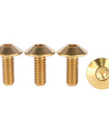 4 Pack Titanium Bolts M5 And M6 Torx Head Screws For Bicycle And Motorcycle, 12Mm 15Mm 20Mm Lengths, Grade 5 Titanium, Corrosion Resistant Gold Finish