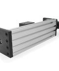 Side view of Dual Linear Rail Guide with SFU1605 Ballscrew and Square Rails, NEMA23 Stepper Motor, 150mm Stroke CNC X Y Z Linear Stage Actuator