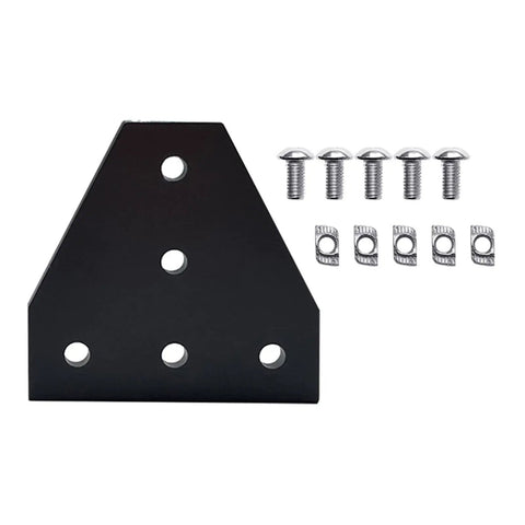 Five Hole 90 Degree Joint Board Plate Connectors Corner Angles Brackets For Aluminum Plate Hardware Accessories with screws