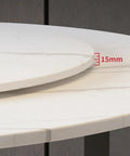 Slick Spinning Wooden Lazy Susan Turntable For Dining Tables showcasing a 15mm thick light wood grain finish on a kitchen table.