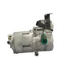 Legit Grade Electric AC Compressor Compatible With Hyundai Kona And Kia Niro EV 97701K4000 97701-K4000 HES33 shown at an angle, compact and silver finish, designed for easy installation.