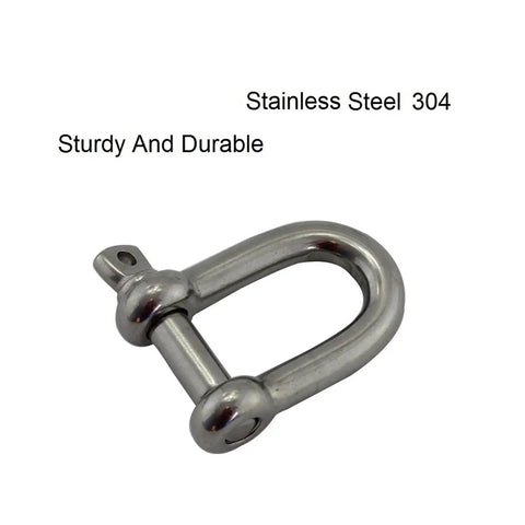 Badass Heavy Duty 304 Stainless Steel Screw Pin D Shackles For Real Deal Rigging And Lifting Needs This Dope Five Pack Of Anchor Hardware Delivers secure stainless steel d shackle with smooth finish for durable anchoring.