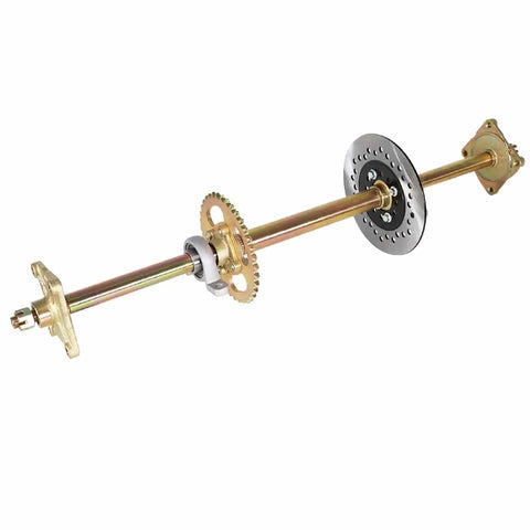 32 Inch Live Rear Axle Kit With Disc Wheel Hub Replacement For Go Kart ATV Quad And Drift Trikes, Heavy Duty Chrome Shaft