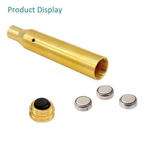 Laser Bore Sight Cartridge For 30 06 25 06 And 270 Caliber Rifles With Red Dot Alignment and Batteries