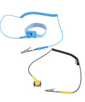 Anti Static Mat Set With Wrist Strap And Grounding Wire For Electronics Repair ESD Protection, showing wrist strap and grounding cable.