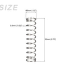 Handy Compression Springs Set 0.5x5mm OD, 20mm Free Length, 10 Pieces, 304 Stainless Steel, 7.8N Rated for Shop Repairs image