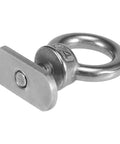 Close-up of heavy-duty stainless steel eye bolt from Stainless Steel Eye Bolts Kit For Track Mounting And Tie Downs 15 Piece Kayak