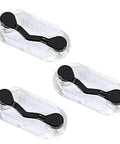 Magnetic Glasses Holder Pins For Shirts Retractable Eyeglass Magnets Metal Black 3 Pack Eyewear Magnets For Women And Men