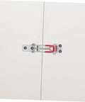 Beefy Heavy Duty Toggle Latch Clamps Set Adjustable Galvanized Iron Pull Latches With Buckle Joint For Doors Cabinets Lock Boxes And Metal Hasp Hardware High Capacity 360 Pounds mounted on white cabinet door
