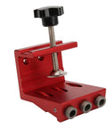 Red Pocket Hole Drill Guide Aluminum Alloy Woodworking Jig For Precise Hidden Joints And Fast Furniture Assembly