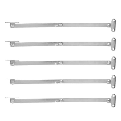 Stainless Steel Rustproof Support Hinges Set Of 5 For Doors Closets And Cabinets Built Tough With Included Rivets