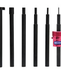Precision Collet Stop For 5C Collets With Six Hardened Steel Stop Rods In Sizes One Sixteenth To Three Quarters Inch, displayed vertically.