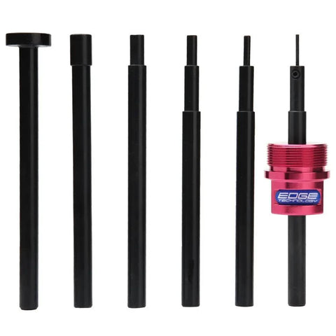 Precision Collet Stop For 5C Collets With Six Hardened Steel Stop Rods In Sizes One Sixteenth To Three Quarters Inch, displayed vertically.